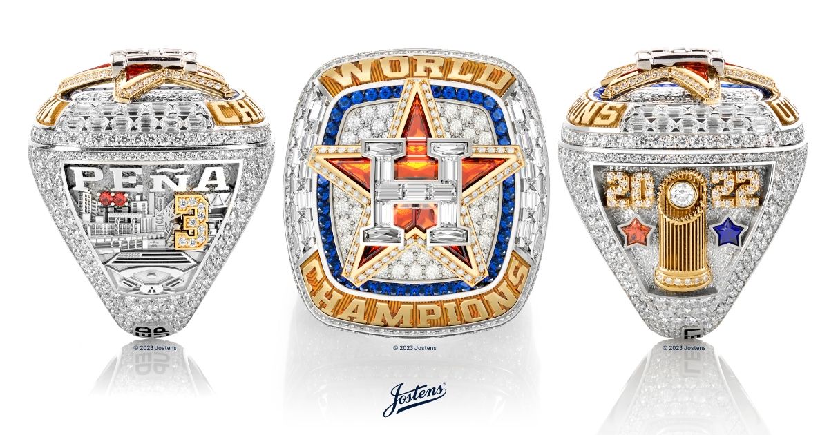 GameWorldwide1's tweet photo. Houston Astros Celebrate the Franchise’s Second World Series Title with an Incredible Championship Ring Featuring Diamonds and Custom-cut Gemstones - https://t.co/rXX9AtNsBO https://t.co/Kx1XIbi9DI