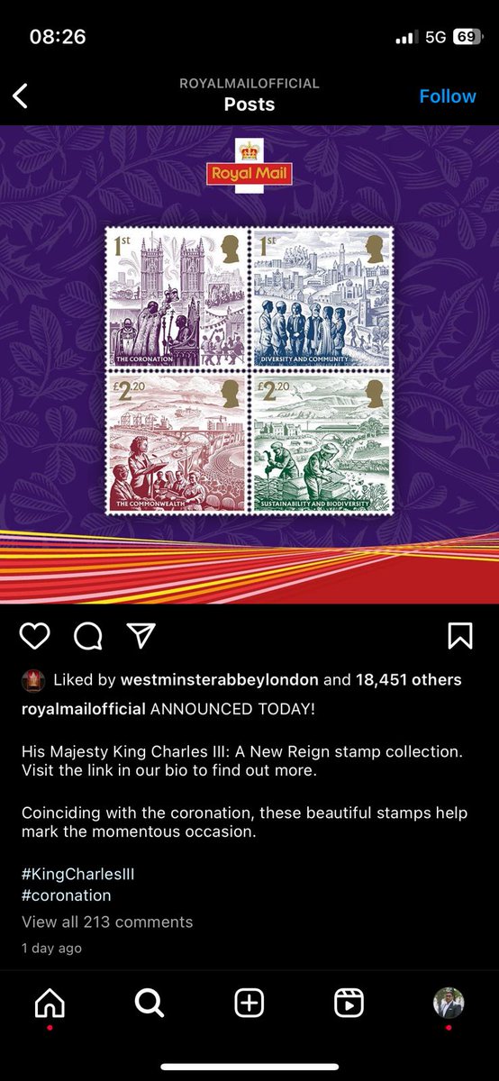 NrIndiapolo's tweet photo. : Neasden Temple featured on 'Diversity and Community' Stamp Collection released to mark the coronation of King Charles III.
The  Sanatan Dharma is lifted also in the wake of Swaminarayan Temple. !! https://t.co/vDHR3CRvri