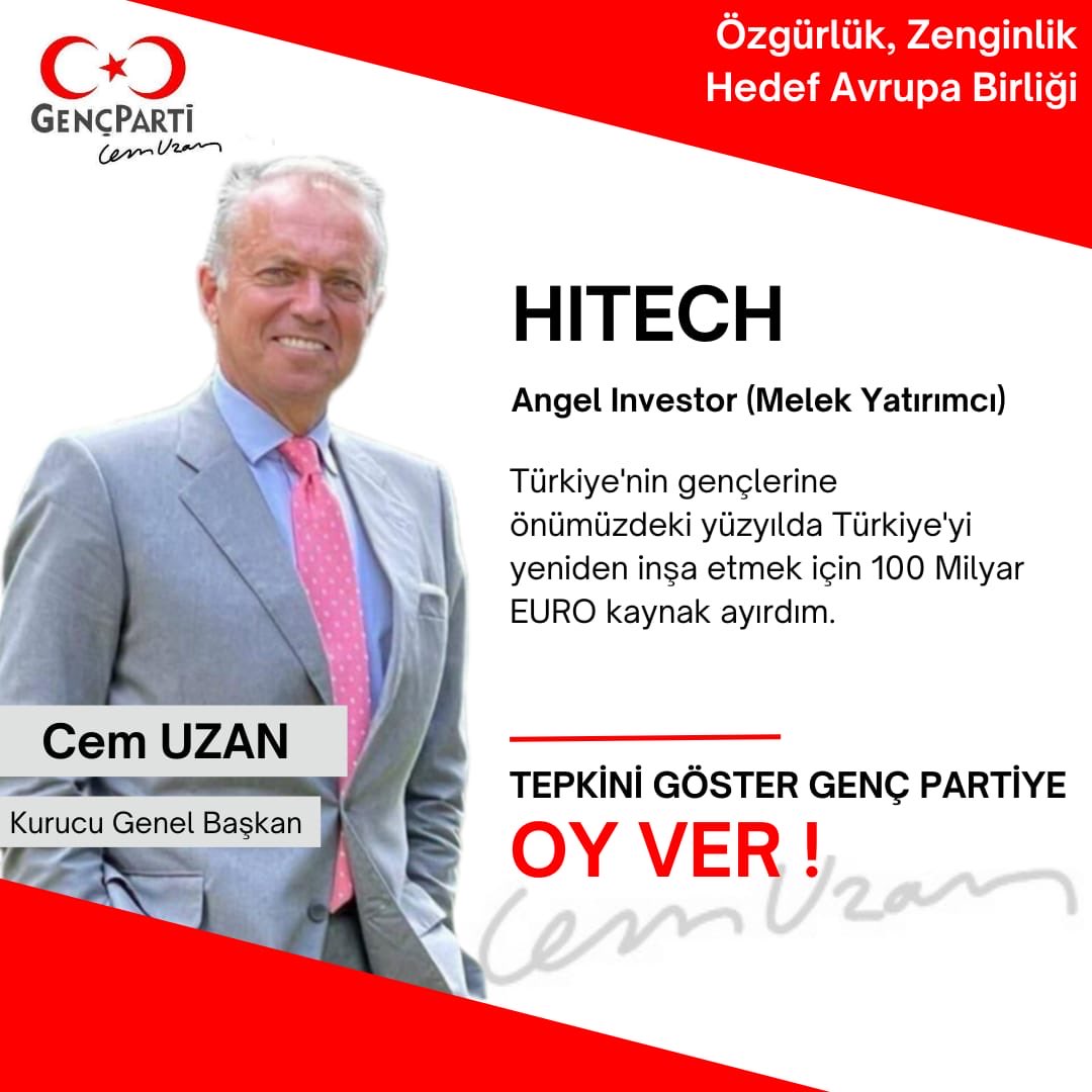 Ben projelerimle varım. Tepkini göster. CEM UZAN GENÇ PARTİ MECLİSE GÖNDER #cemuzan #gençparti #seçim2023 #vatandaşlıkparası #tepkinigöstergençpartiyeoyver #deprem #adamkazandı #kayseri #teknofest2023