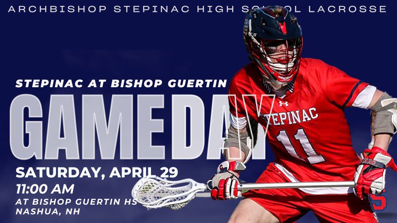 StepinacLax's tweet photo. GAMEDAY!

The varsity tour of New England concludes with a matchup against the defending New Hampshire State Champions - Bishop Guertin HS! 

Face-off is set for 11am.

Watch live:  https://t.co/U7WyG0tC4R

#NacNation #SBGF @LoHudLacrosse https://t.co/ziE2sB6JBC