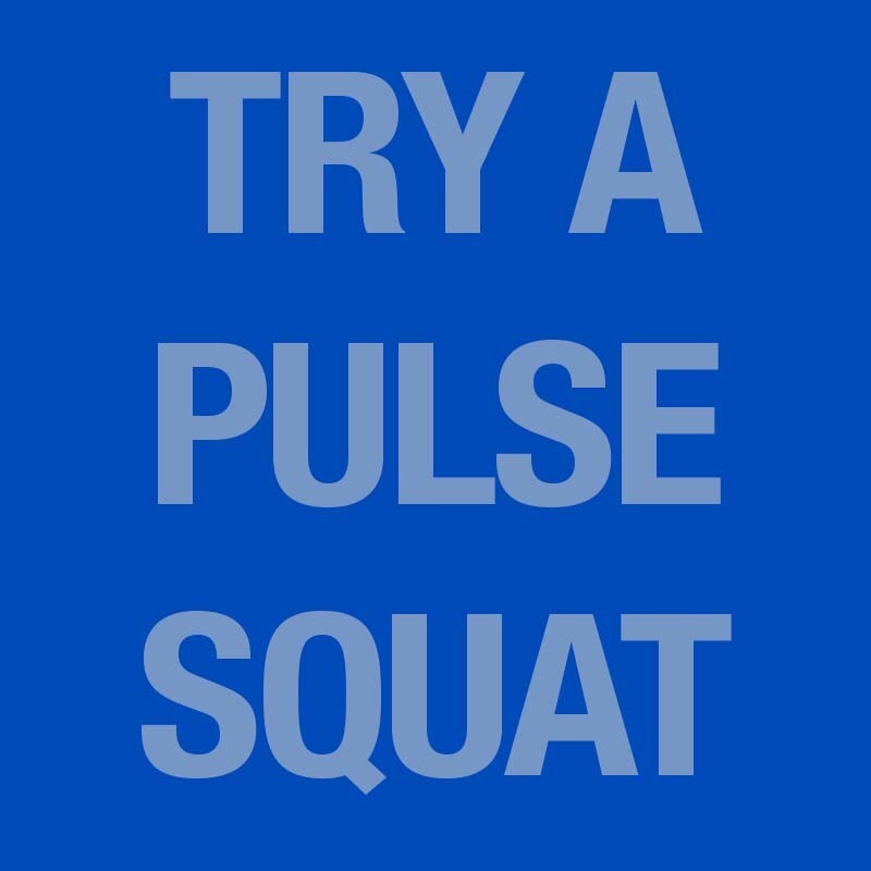Prepared to raise your game when it comes to squats?
Get in your normal squat position, stay down low and pulse up and down for 30 seconds.
Feel the burn!
#PulseSquat #SquatsAreLife #SquatToWin
