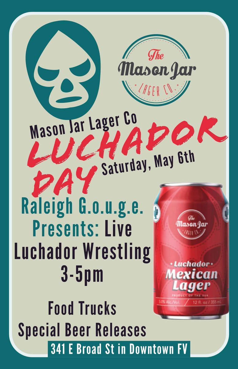 GougePro's tweet photo. We debut next Saturday at @MJLagerCo with a 3pm bell time @WaylonMaze @TheInfinite_Man @snootyfoxx2009 @Mecha314 @KhanOkelly @CountGrog @minter @CowBellHeroJJF @JihadMeAt_Hello https://t.co/CqAtBxwfxW