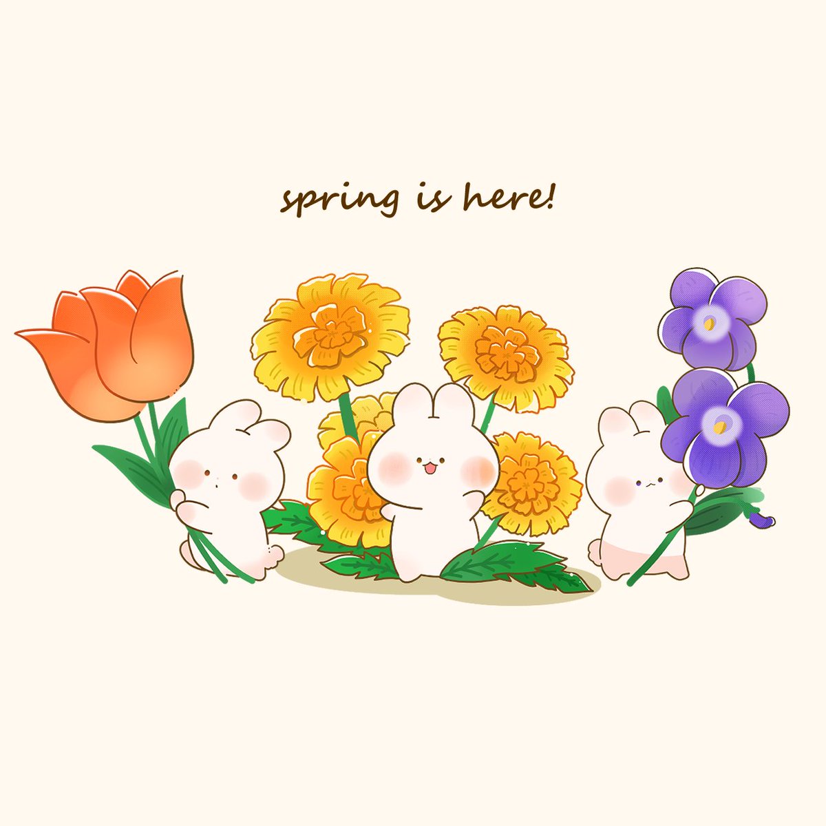 春が来ましたよ～！🌷
#Illustration #みどりの日 https://t.co/RtkKfdX9Cs