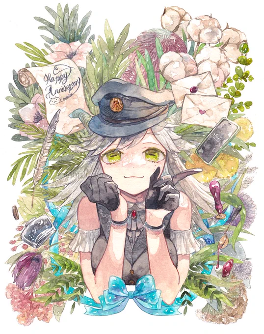 #ゴールデンウィークSNS展覧会2023  素敵な企画ありがとうございます。 水彩で猫や女の子を描いています。
