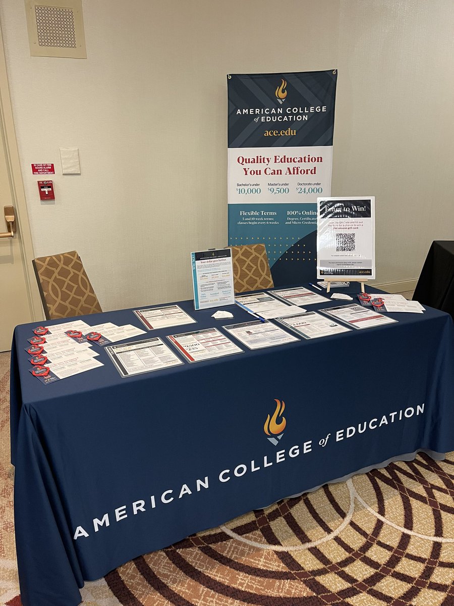 ACE_ReginaC's tweet photo. At the @FirstUpEarlyEd Conference today! Stop by the @ACEedu table to learn more about continuing education opportunities and enter to win a $50 Amazon Gift Card! #continuingedu https://t.co/s72ZLUG4ks