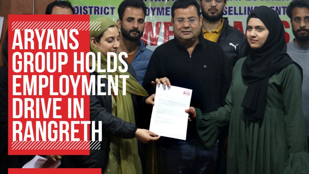 GreaterKashmir's tweet photo. #Aryans Group holds employment drive in #Rangreth - https://t.co/3YLvbiglEd https://t.co/ELNSKwRaIt