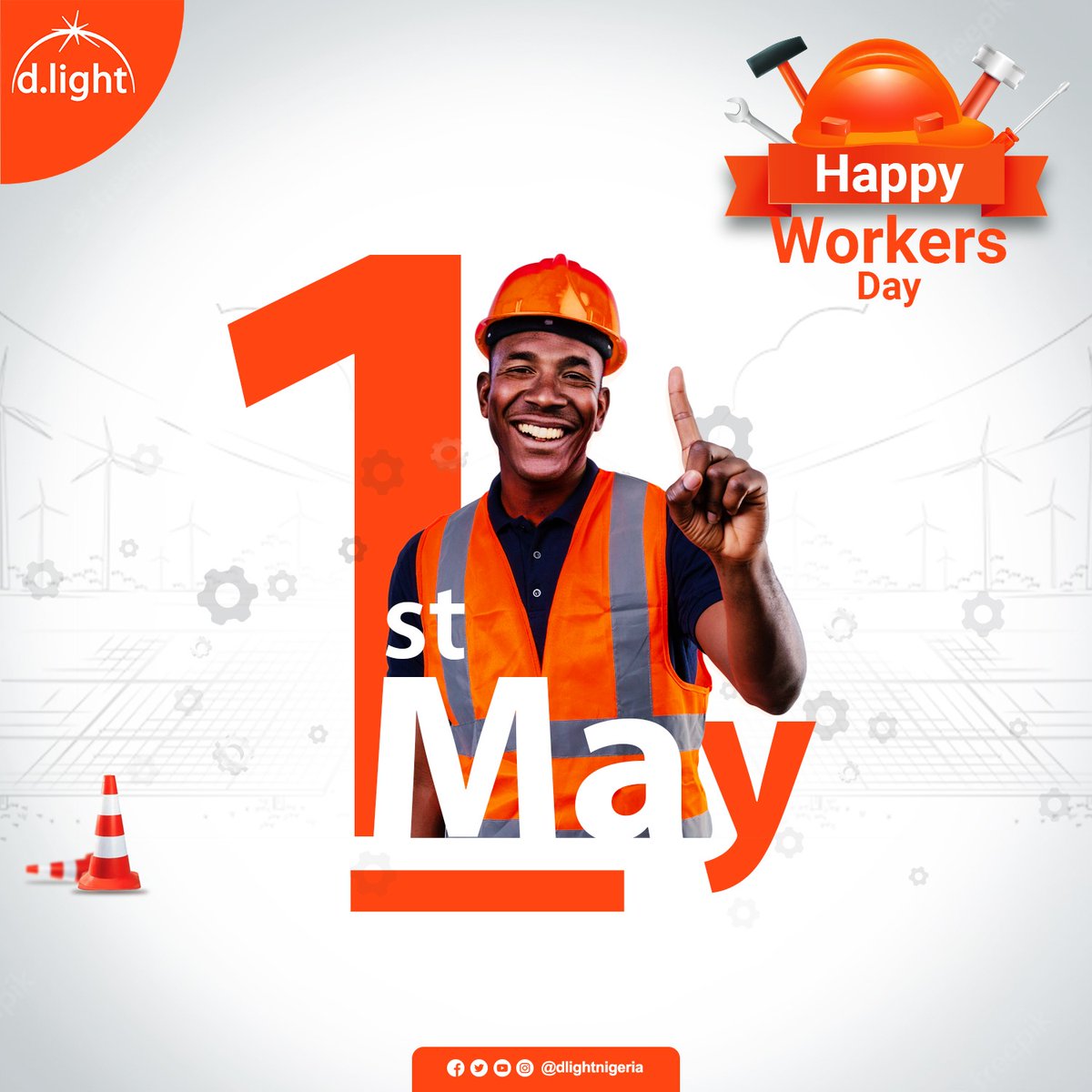 dlightnigeria's tweet photo. On this special day, we celebrate all workers. 
Your efforts are truly appreciated and valued. 

Happy Workers' Day from all of us at d.light

#WorkersDayNigeria #WorkersDay2023Nigeria #dlight #Makinglife brighter https://t.co/UqYGO0KrTC