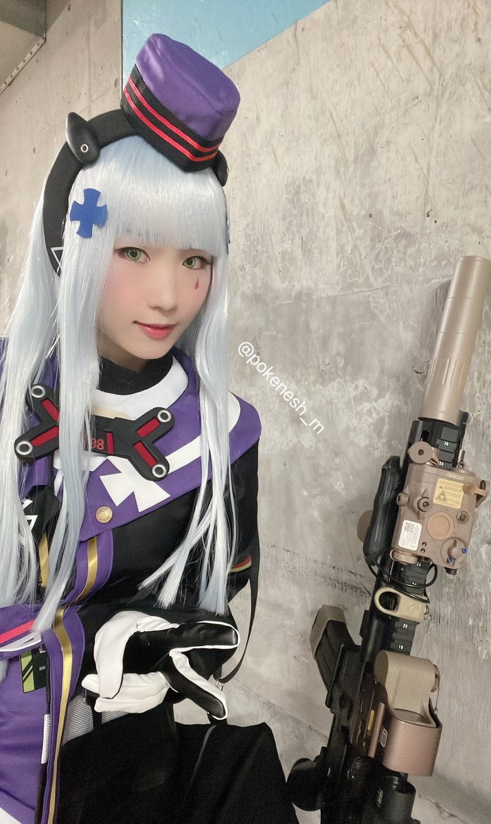 pokenesh_m's tweet photo. ドルフロ416 MOD3のコスプレ自撮り！
カチューシャと首の装置、綺麗に作れてるのです🙌 https://t.co/ikNQ0rXtca