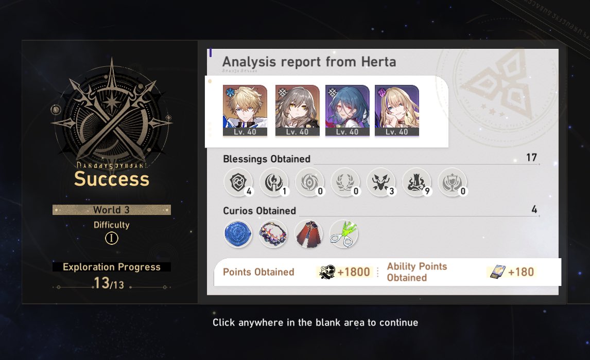 S7_Symphony's tweet photo. World 3 Simulated Universe progress~ leksgo Destruction, my favorite blessing ever #honkaistarrail https://t.co/1brzXyoazb