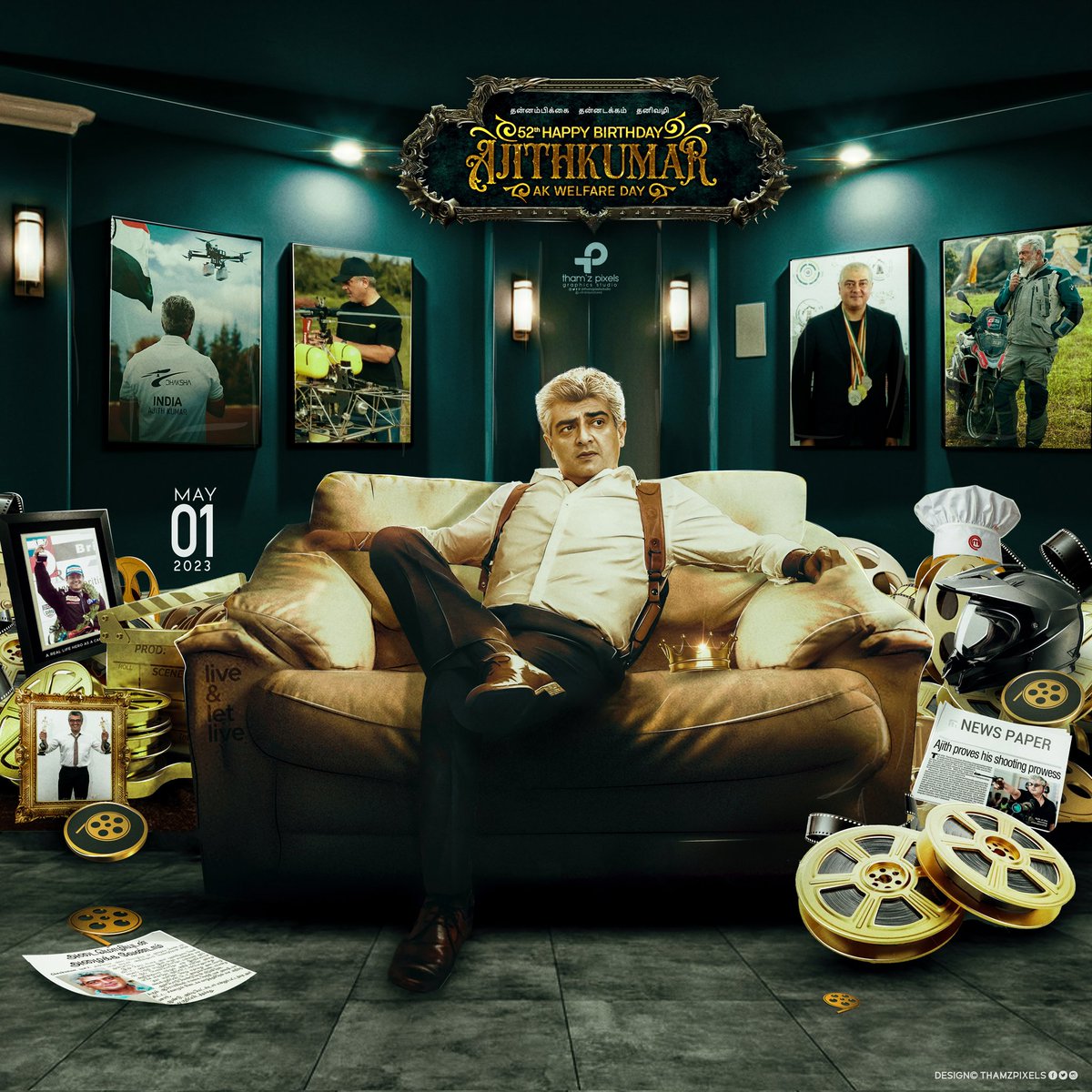 thamspixelz's tweet photo. Special Design | #Ajithkumar sir 52th Birthday Massive Celebration 2023

Design: @thamspixelz

#AjithKumar #ajith #Ak #AjithKumarbirthday  #AdvanceHBDAjithkumar https://t.co/YKXIX4Em2M