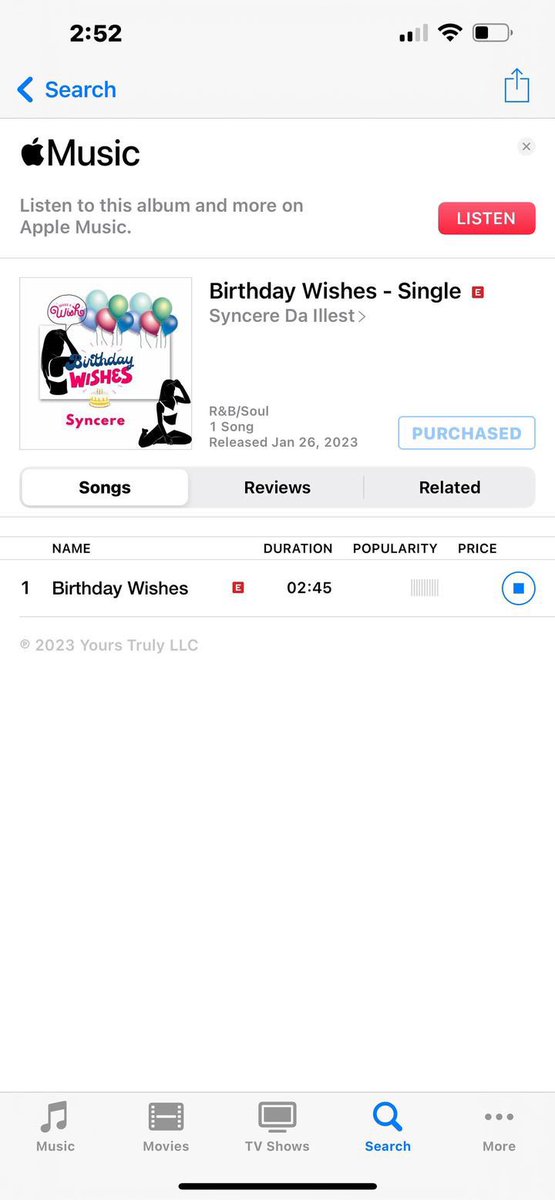 YoursSyncere's tweet photo. Support is free..but in some cases support comes in a different form. BIG SHOUT OUT for these 2 purchases of both of my singles. A great thing when people buy your music in support of you💯 https://t.co/Z9Qfekz1Ag