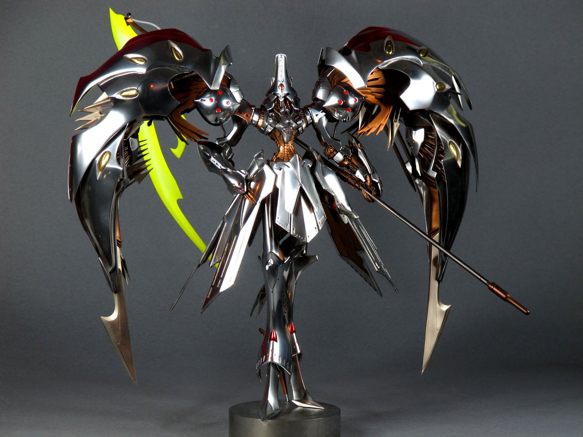 Kuma_Of_Gold's tweet image. 星団で最も美しいと言われるMH、オージェでエントリーします。設定通りバインダーにはスローランサー始め様々な武器を仕込みました。塗装は金属感を活かすためにクリアコート無しのメッキシルバーです。これまでの開催お疲れ様でした、そしてありがとうございました。#うみんちゅ杯2023春