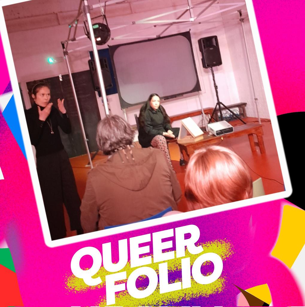 What a fab night! Thanks to everyone who came to the #QueerFolio scratch in Sunderland, to the artists for sharing, @BeckyCBarry for BSL, @Glendenninining for stage managing, <a href="/JamieBrownNE/">Jamie Brown</a> for producing, <a href="/TheatreSpaceNE/">Theatre Space NE</a> for hosting, and @ACE_National for supporting. 🩷 #LGBTQ