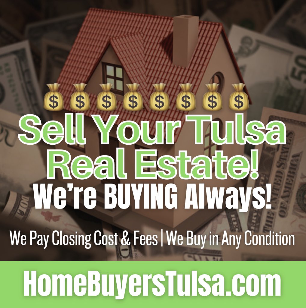 HMBuyers's tweet photo. We Buy Homes In Tulsa County &amp; Surrounding Areas - 
✅ https://t.co/QeJ3Olrl1z or 
☎️ Call 918.221.5222

#Tulsa #BrokenArrow #Coweta #Bixby #Jenks #Owasso #Glenpool #SandSprings #Sapulpa #Catoosa #Skiatook #Collinsville #Claremore #Oklahoma #HomeForSale https://t.co/8r2u3VuzTf