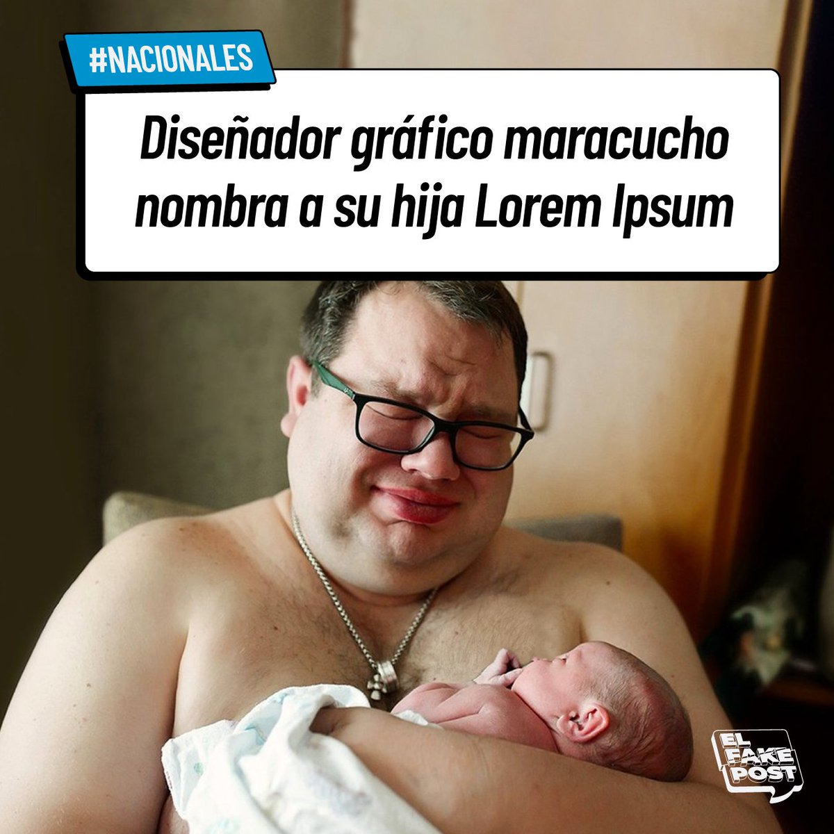 #NACIONALES Diseñador gráfico maracucho nombra a su hija Lorem Ipsum.

La madrugada de este sábado nació en Maracaibo Lorem Ipsum Urdaneta. "No puedo esperar a verla probar sus primeros patacones", declaró el diseñador conmovido.