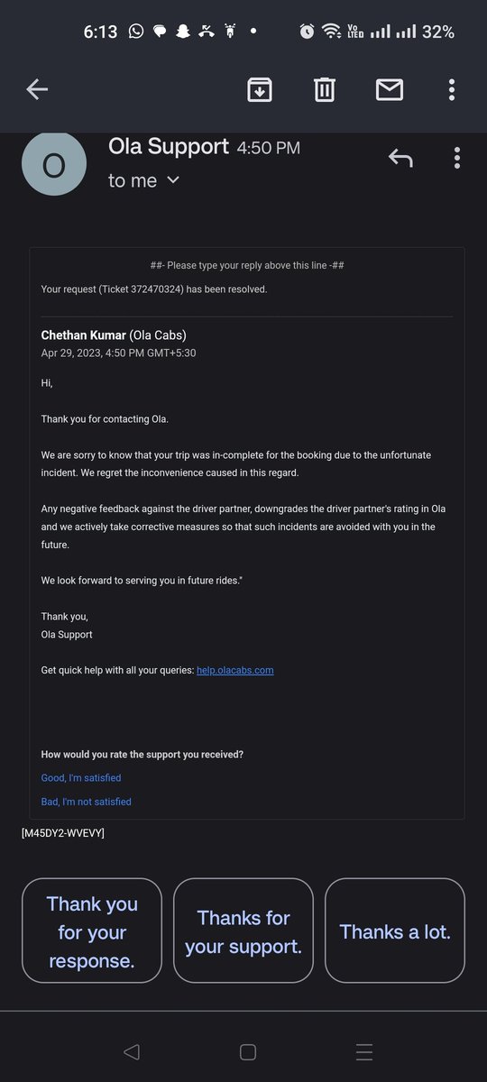 Monikins1's tweet photo. @ola_supports what sort of resolution is this when you are made to pay the entire amount of the outstation travel when the car breaks down within the city limits? #ripoff https://t.co/lMZxxJeYx9