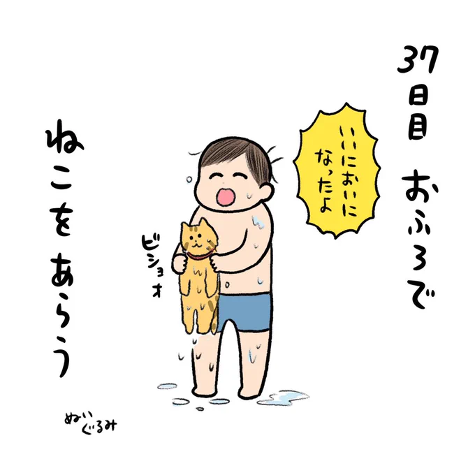 たまにアップ日記!✍️ 猫ちゃんは牛乳こぼしたり外に連れ出したり色んな匂いになってたので洗ってすっきりしました よかった!