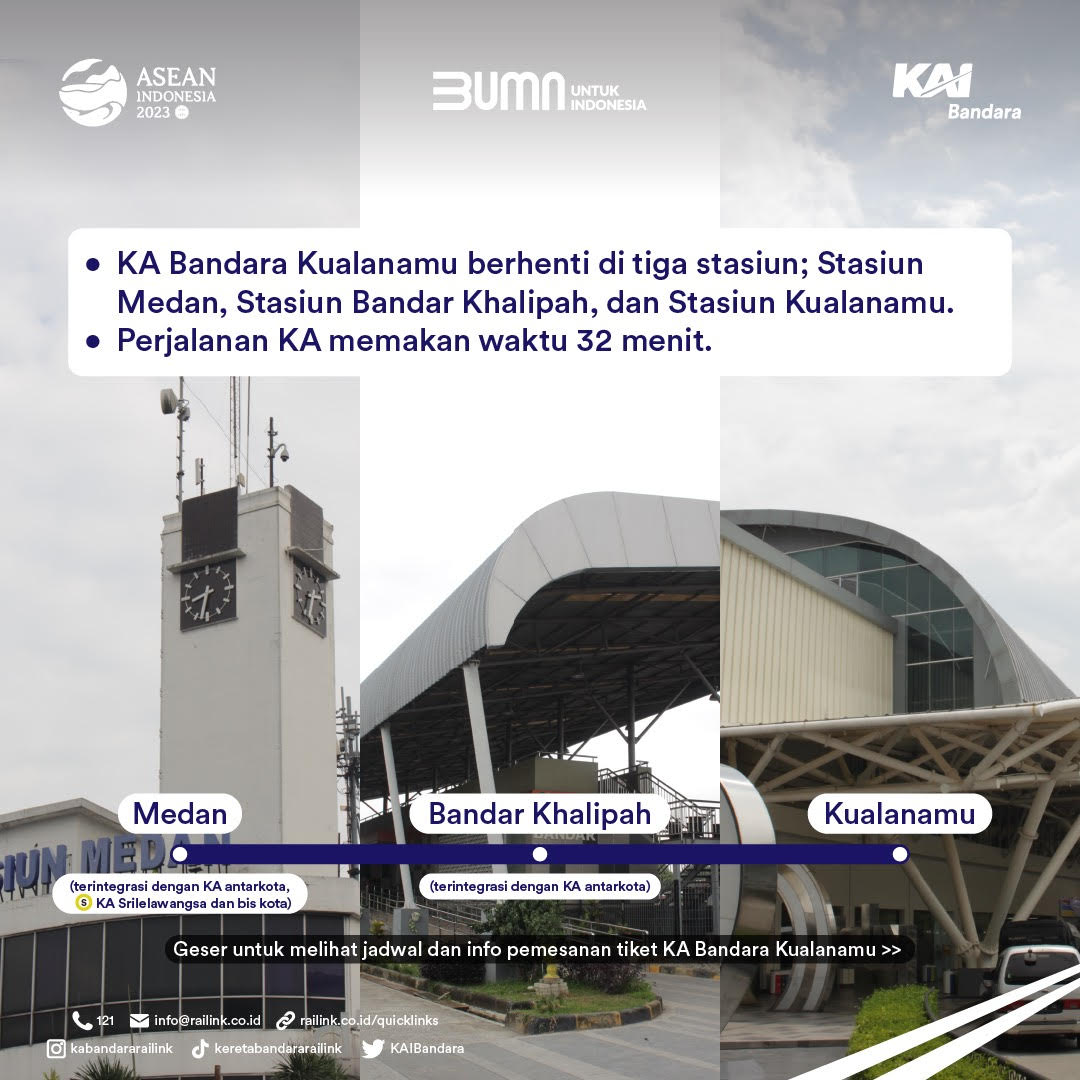 KAIBandara's tweet photo. Halo #SobatRailink

Yuk kenalan lebih jauh dengan KA Bandara Kualanamu...  

#keretabandaramedan 
#selangkahkebandara
#ayonaikkeretabandara https://t.co/yUMr5FFfnE