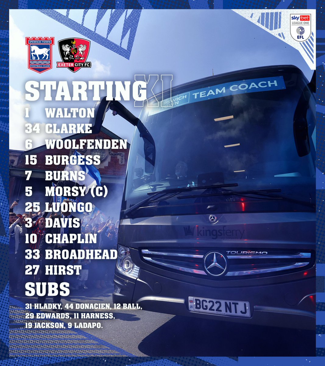 IpswichTown's tweet photo. ✊ COME ON YOU BLUES!

#itfc https://t.co/ehOmOd3FCk
