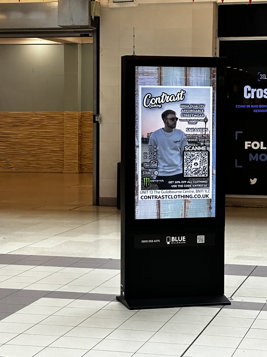 We're pleased to announce our new double sided Digital D6 screens are available at the @GuildbourneCtr in central #worthing for advertising.

Rates from just £250/month making them accessible for #localbusiness & #localadvertising