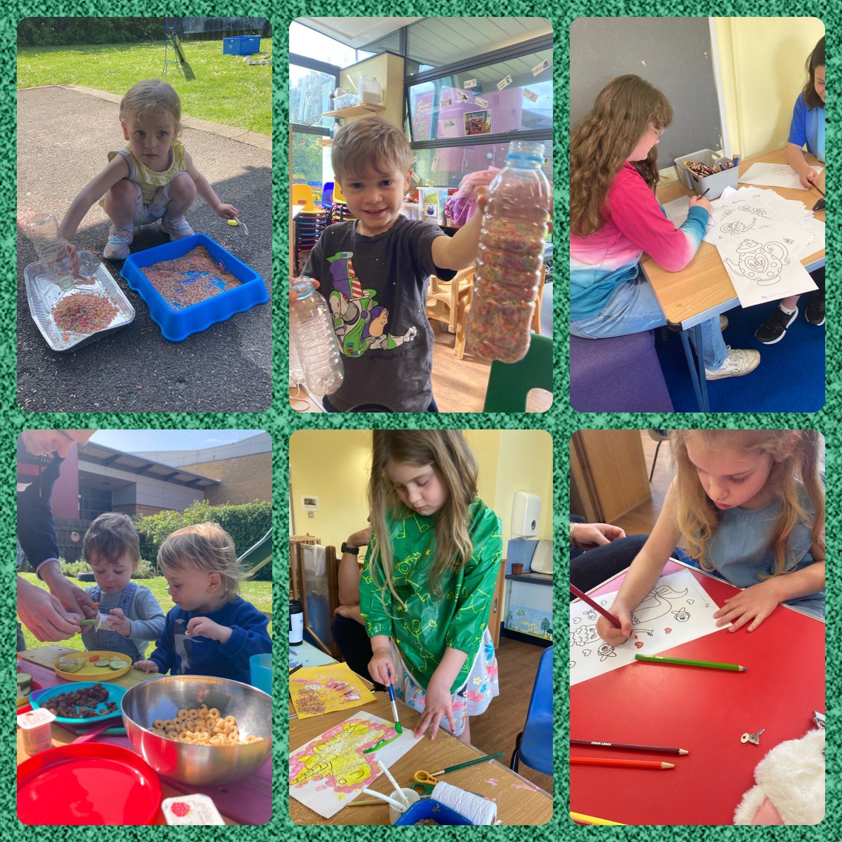 Awesome day at our stay &amp; play group for dads &amp; kids! We got creative with pasta &amp; rice art, enjoyed water play &amp; sand, and had a nice lunch outside in the sun ☀️👨‍👧‍👦🎨🍴💦🏖️ #dadsandkids #stayandplay #familyfun #creativity #dads #fathers #parents #portsmouth