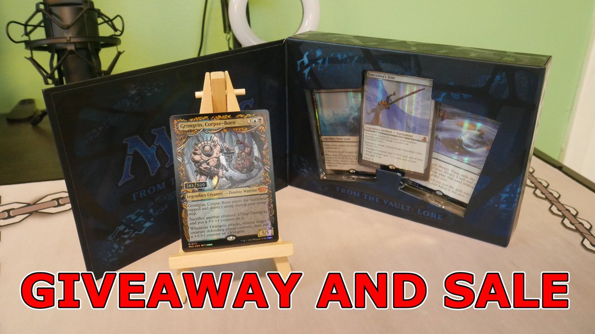 Do you want to win a From the Vault: Lore or possibly a SERIALIZED Grimgrin?

Like &amp; Retweet this post to enter for your chance at the FTV: Lore.

I am also selling some high value cards. If I sell enough of them, I will jack up that prize to the Grimgrin!

Sale details below.
