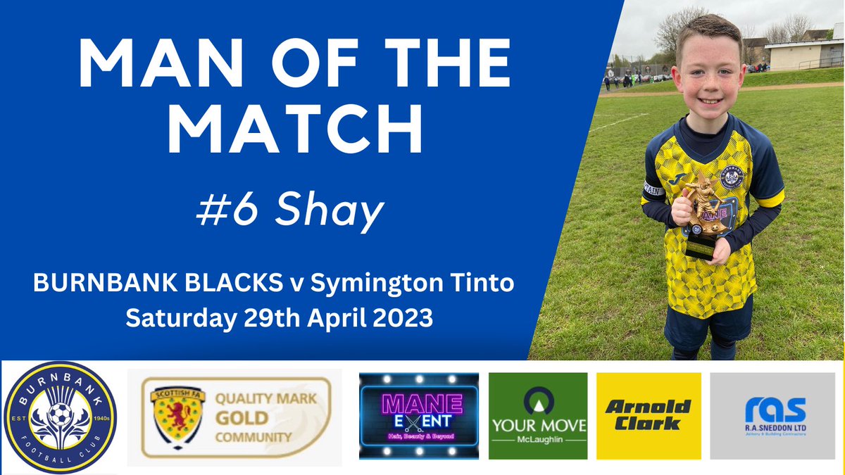 2011Blacks's tweet photo. ⚽️ A wonderful performance today against a strong Symington Tinto team! An extremely enjoyable match which ebbed &amp; flowed, and was a delight to watch.

🏅 Pictured is our MoM today, Shay 👏👏 https://t.co/gTsgAdI6DL