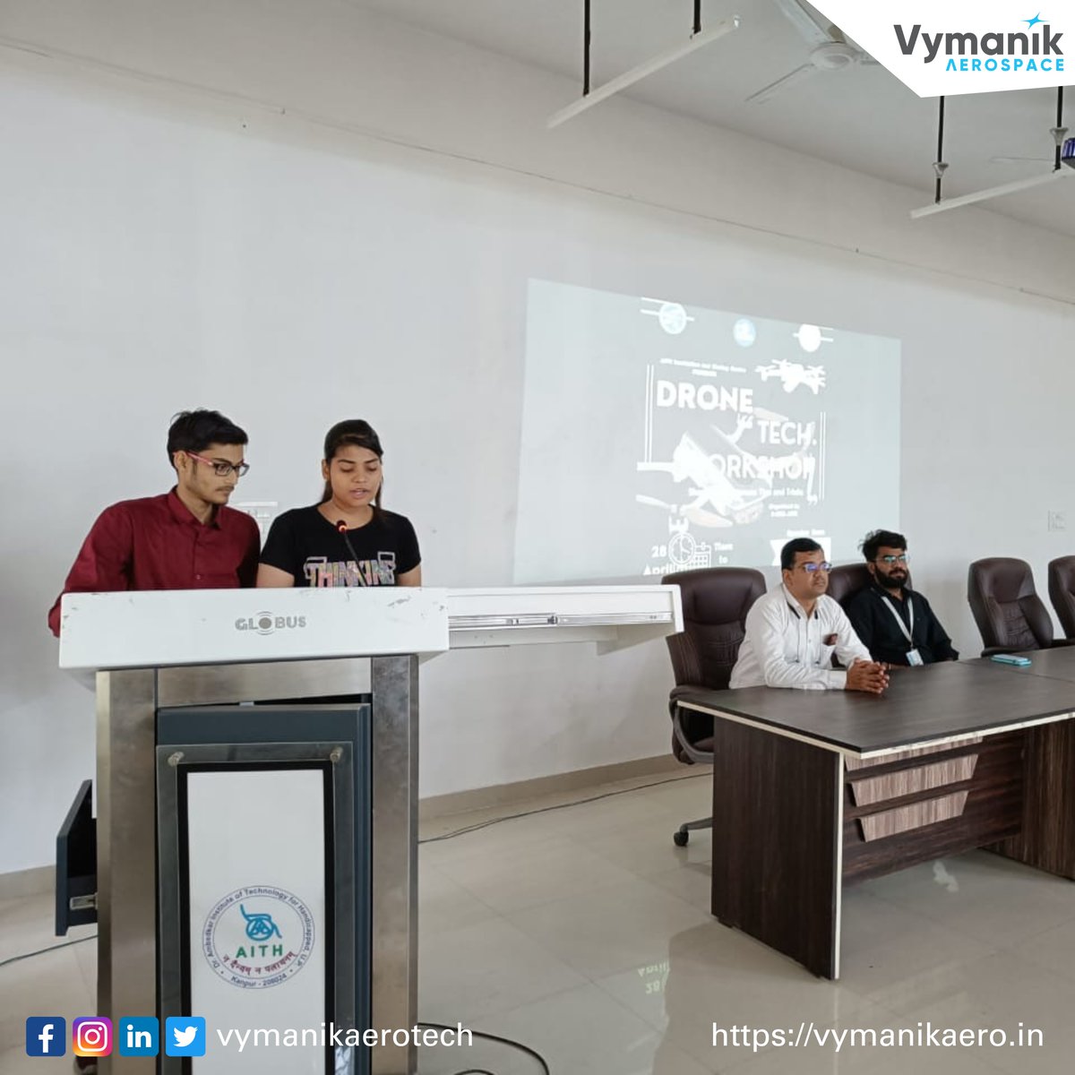 vymanikaerotech's tweet image. Empowering the next gen of innovators in aerial tech! Vymanik Aerospace  takes flight with bright minds at Dr. Ambedkar Inst. of Tech. for  Handicapped, Kanpur.

#Drones #Innovation #AerialTech