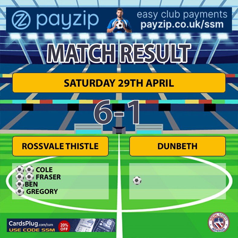 Todays league result, great win for they boys today 🟡🔴⚽️