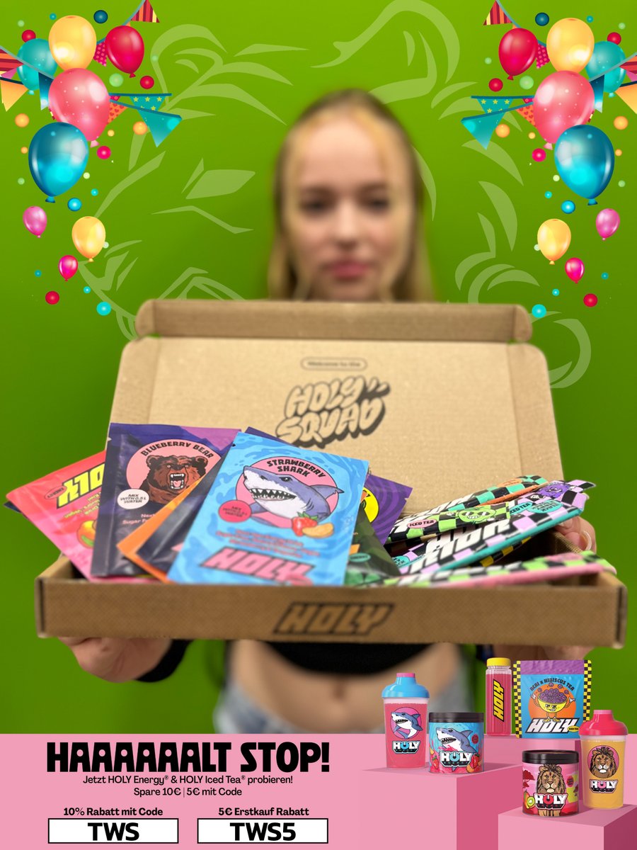 OUR PARTNER <a href="/holysquad_de/">HOLY Squad®</a>  CELEBRATES BIRTHDAY🥳

Order your HOLY by May 2 &amp; secure your chance to win 

🎁What can you win?
3x HOLY annual flat (750€)
5x PS5 with HOLY skin
500x Mystery samples

Per order you get one raffle ticket &amp; you automatically take part in their raffle!