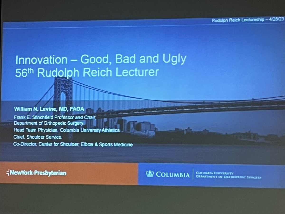 StephenPinneyMD's tweet image. Great presentation on innovation by renowned shoulder surgeon @BillLevineMD giving the 56th Reich Lectureship!@ClevelandClinic