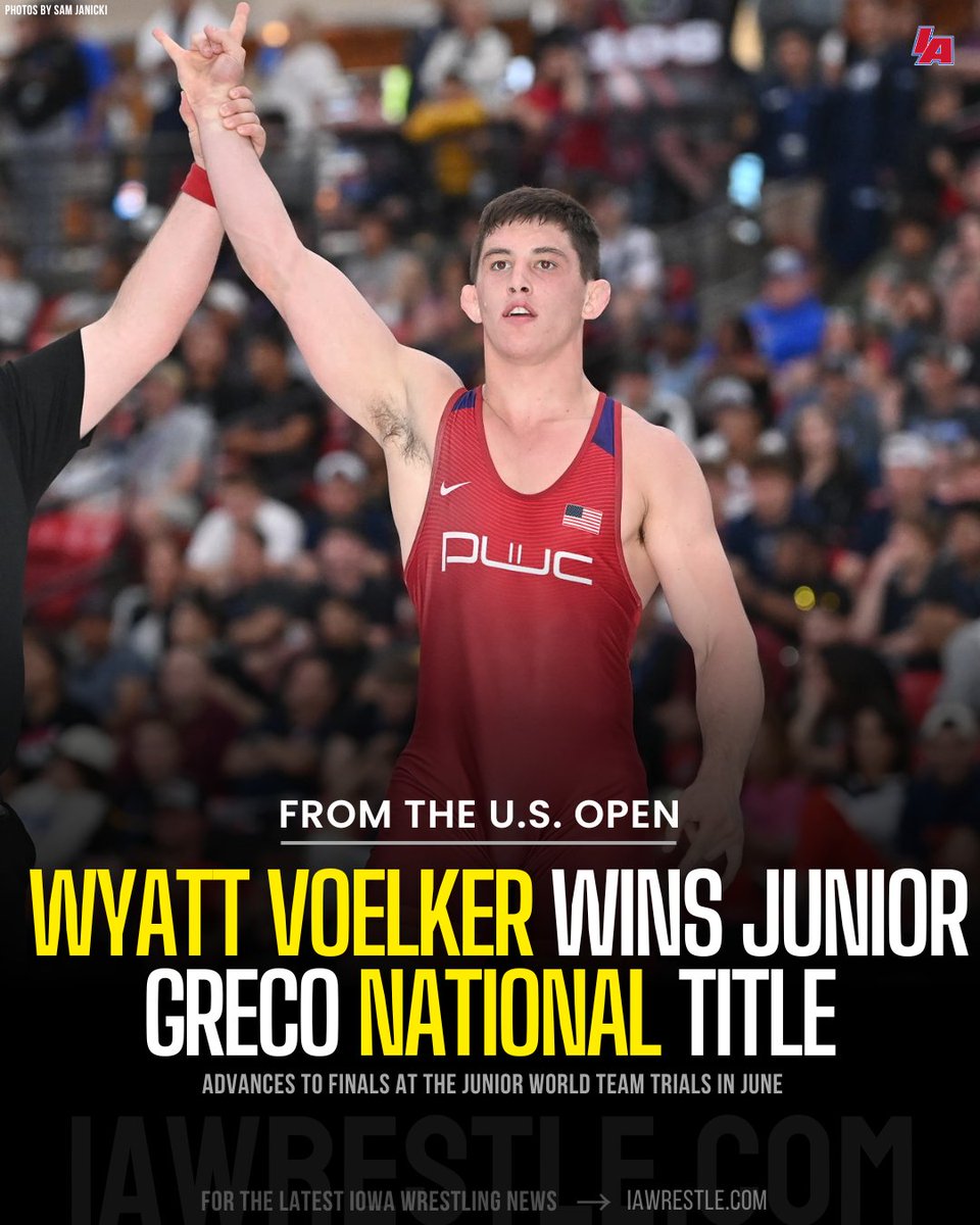 IAwrestle's tweet image. Natty champ = @wyattvoelker

Voelker won 87kg U20 bracket in Vegas with tech over Missouri's Jack Darrah.

#USOpen23
