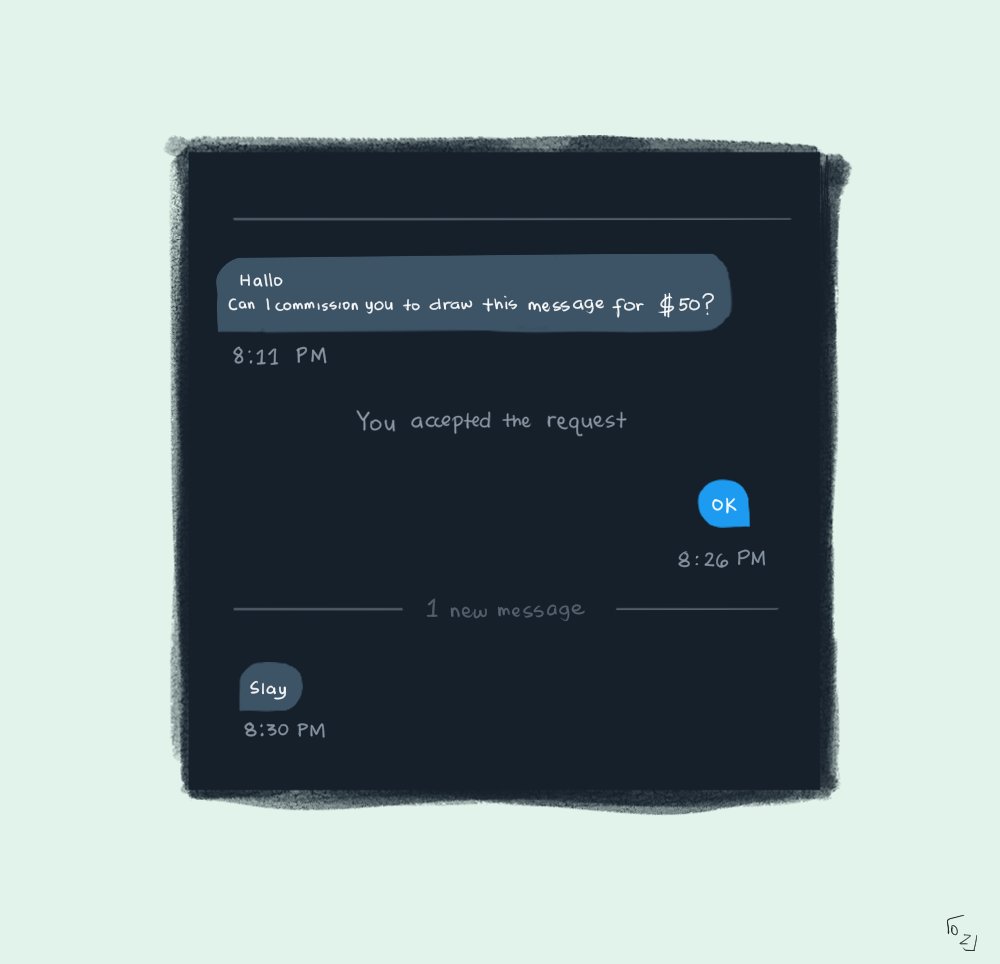 HnySoda_'s tweet photo. Someone commissioned me to draw our message for $50 https://t.co/M3OCNHCilH