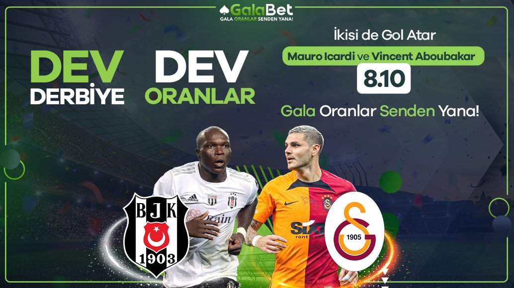 📢Dev Derbiye Bahis Aldınız Mı?

⚽️Yüzlerce bahis seçeneği, dev oranlarla GalaBet'te!

- Her iki oyuncu da gol atar mı?
- İlk golü hangi oyuncu atar?
- Son golü hangi oyuncu atar?

Hepsi ve daha fazlası için hemen tıklayın: galalink.io/sosyal✨

♠️ Gala, Oranlar Senden Yana!