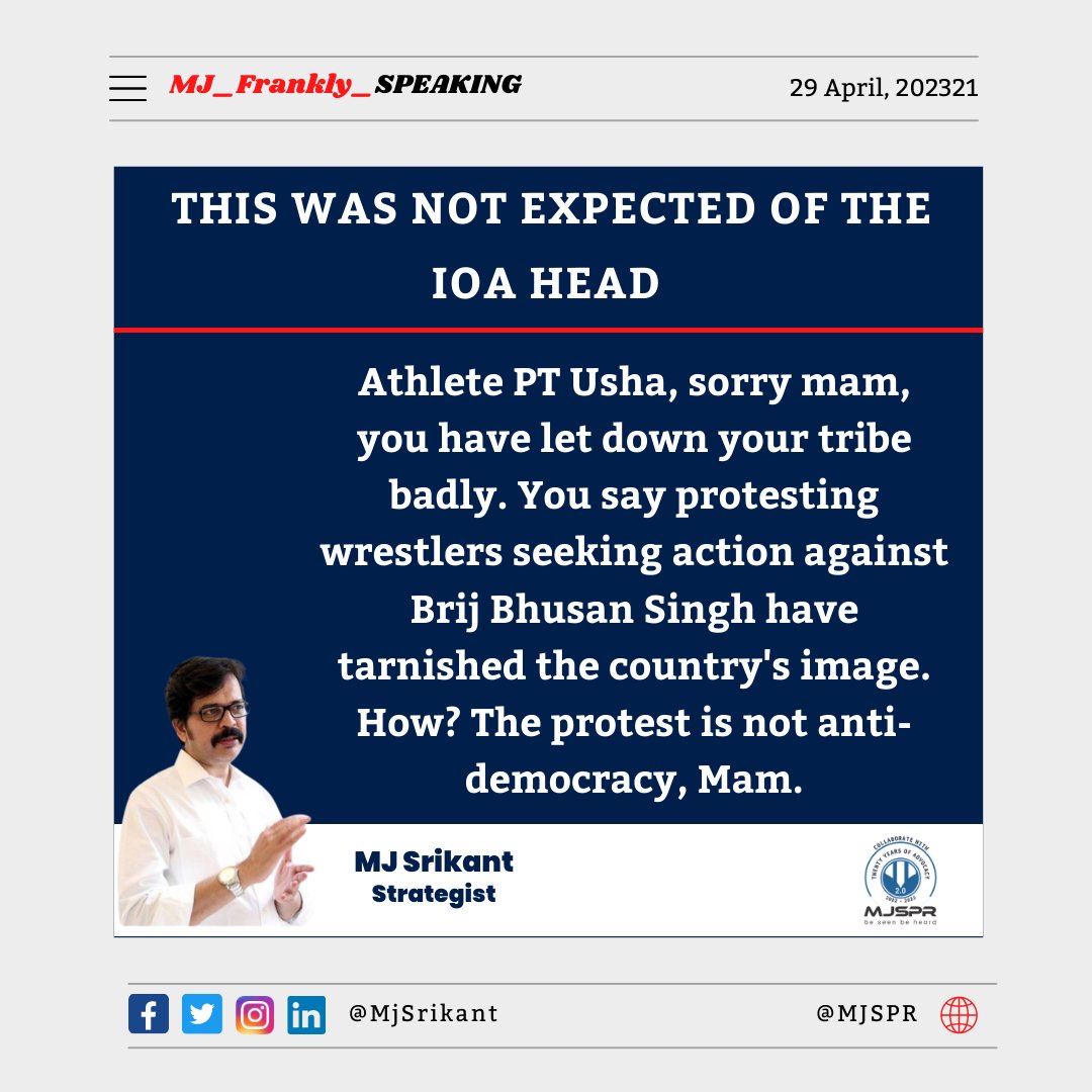 This was not expected of the IOA head 

#ptusha #milkhasingh #olympics #pvsindhu #india #athletics #sainanehwal #tokyo #cheer #tokyoolympics #sports #marykom #bajrangpunia #teamindia #neerajchopra #indiaatolympics #mirabaichanu #yogeshwardutt #protest #wrestlers #ring