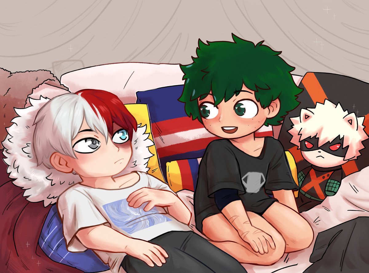 gorkiist's tweet photo. #bakudeku #bkdk #inatodo 

Omegas Todoroki and Deku are besties. They share nest , when their partners can't be with them ✨ https://t.co/2EFNR4XMhX