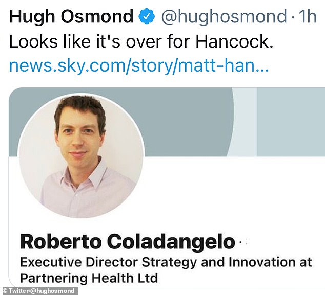 🔴MATT HANCOCK: PPE Scandal

💥£28 million NHS contract AWARDED to brother of his lover.

NOTE:  Twitter is BLOCKING name of recipient. 👇