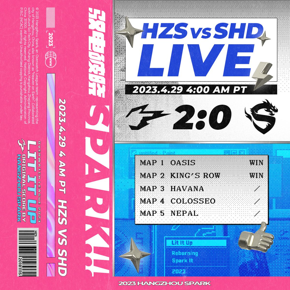 Hangzhou_Spark's tweet photo. Let's see if we can close it with a #sparksweep!
#OWL2023 | #LITITUP | #SparkIt | #HangzhouSpark https://t.co/8Pb3MBfRVm
