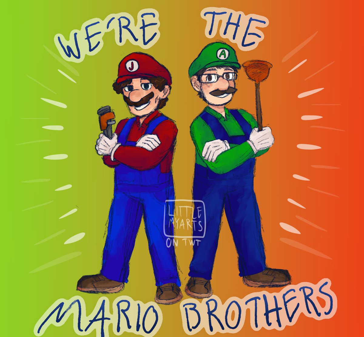 LittleMyArts's tweet photo. They’re the mario brothers

#TallyHall #JoeHawley #AndrewHorowitz #TheSuperMarioBrosMovie #Mario #TallyHallFanart https://t.co/DdLRQUomzN