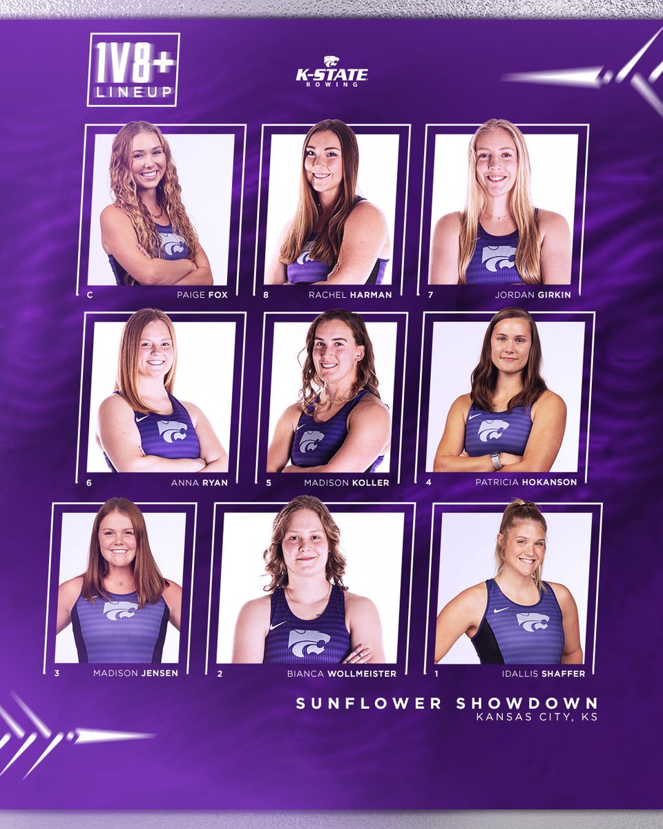 KStateROW's tweet photo. 1v8+ lineup ⤵️

#KStateROW https://t.co/9FNWMBRVpC