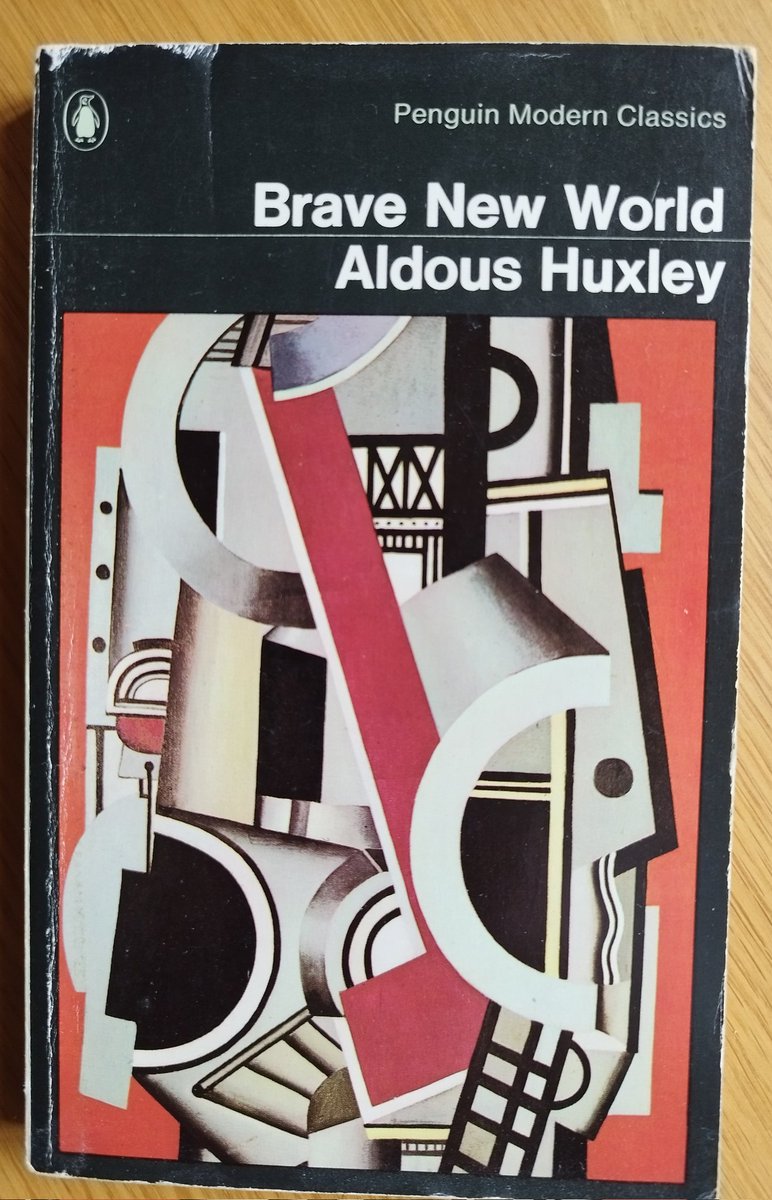 martinianpaul's tweet image. Paperback of the day is #BraveNewWord by #AldousHuxley. Published by #PenguinModernClassics 1975. Cover is Mechanical Elements by #FLeger