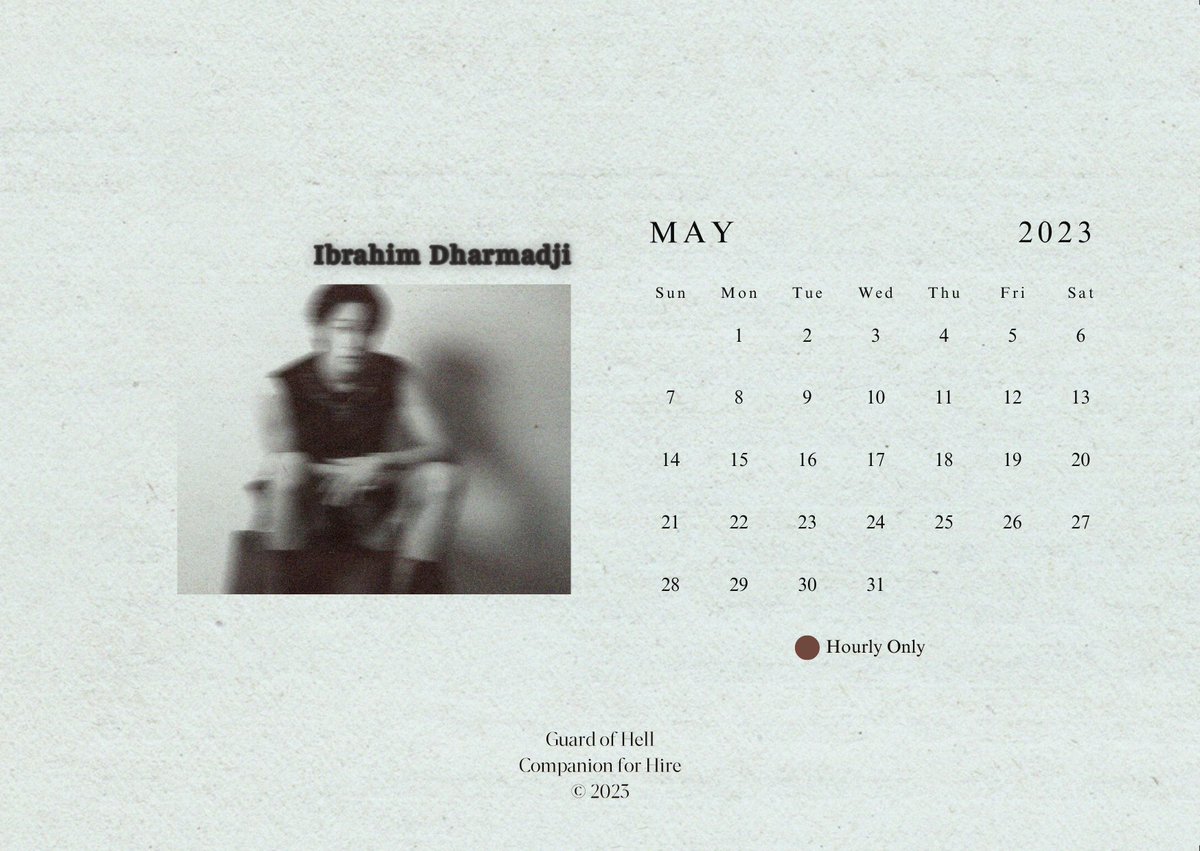 <a href="/Founstain/">Ibrahim.</a> ー Ibrahim Dharmadjie (ibrahim.drr.ac)

Available from the 1st May until the end of May for hourly session only due to personal reason. The schedule will be updated on t.me/gohschedule.