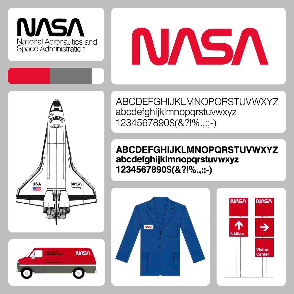 LogoArchive's tweet photo. National Aeronautics and Space Administration Brand System by Bruce Blackburn, Danne &amp; Blackburn, 1975, USA

Discover more logos at https://t.co/VGmPvDgMdU 

#branding #designhistory #designtwitter #logodesign https://t.co/nHPPRlmxWp