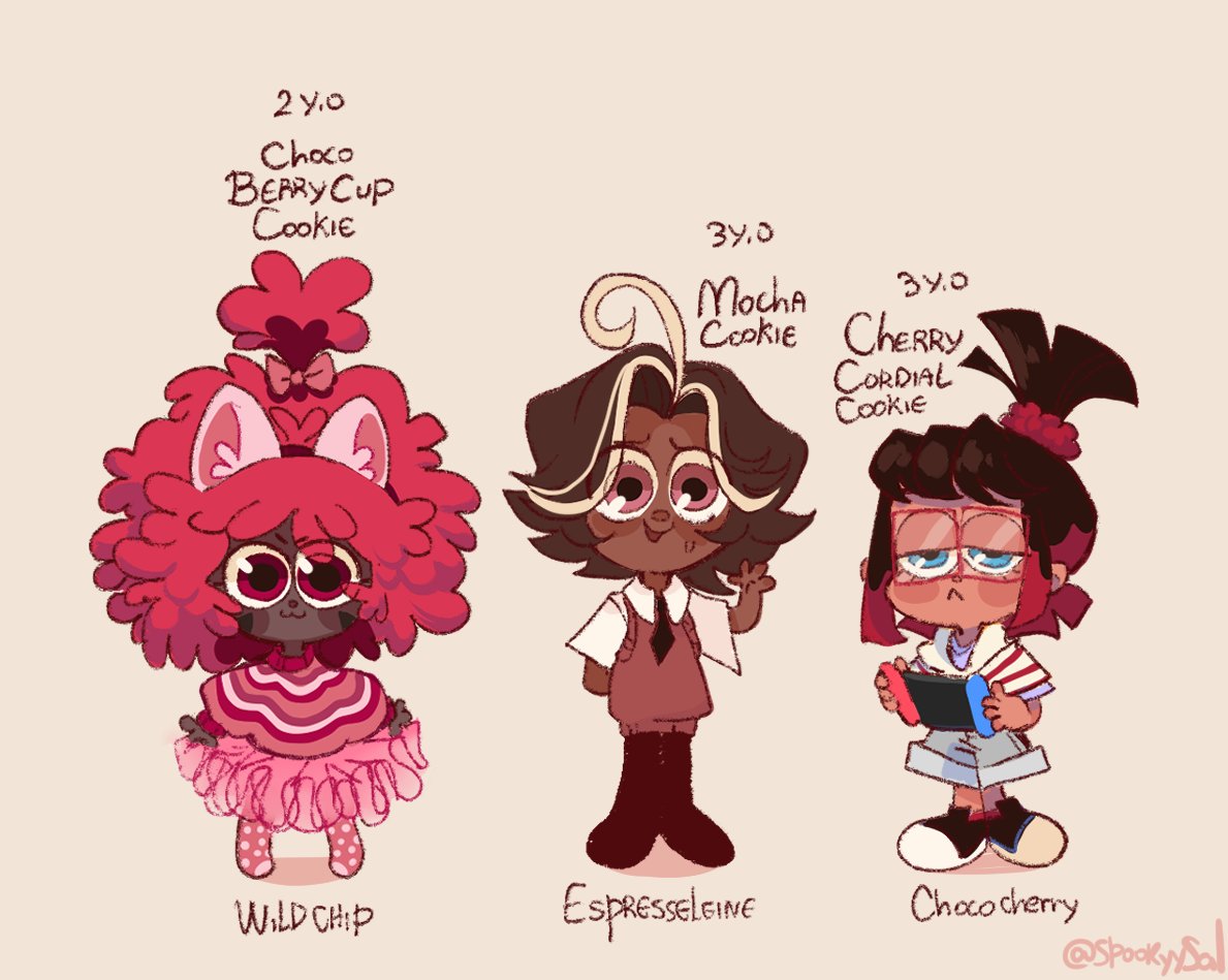 SpookyySal's tweet photo. Hey twt folks, im mostly known in ig for my #CookierunAu so I'll introduce it here too🌼
Its my Family au! Those are all the kids present in the au at the moment (that aren't canon cookies)
The ships are present in the image. (Traffic Lights is a cute name for HerbxSparksxVamps) https://t.co/hn2vvImcMV