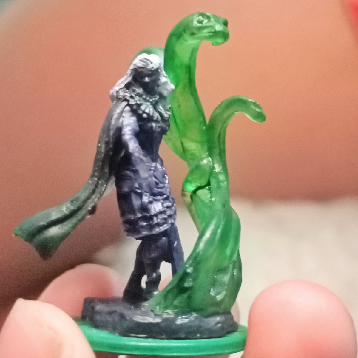 botcosmos_ws's tweet photo. 1st time painting minis!!! 1st one is a reserve mini painted by our DM, 2nd one is painted by Flynn the Wizard's Player, and the Drow Rogue-Warlock by her's. We had a lot of fun learning. Eyes on minis are crazy so we didnt #ttrpgcommunity #DnDcharacter #ttrpgcommunity #dndart https://t.co/uw9Q41bb6c