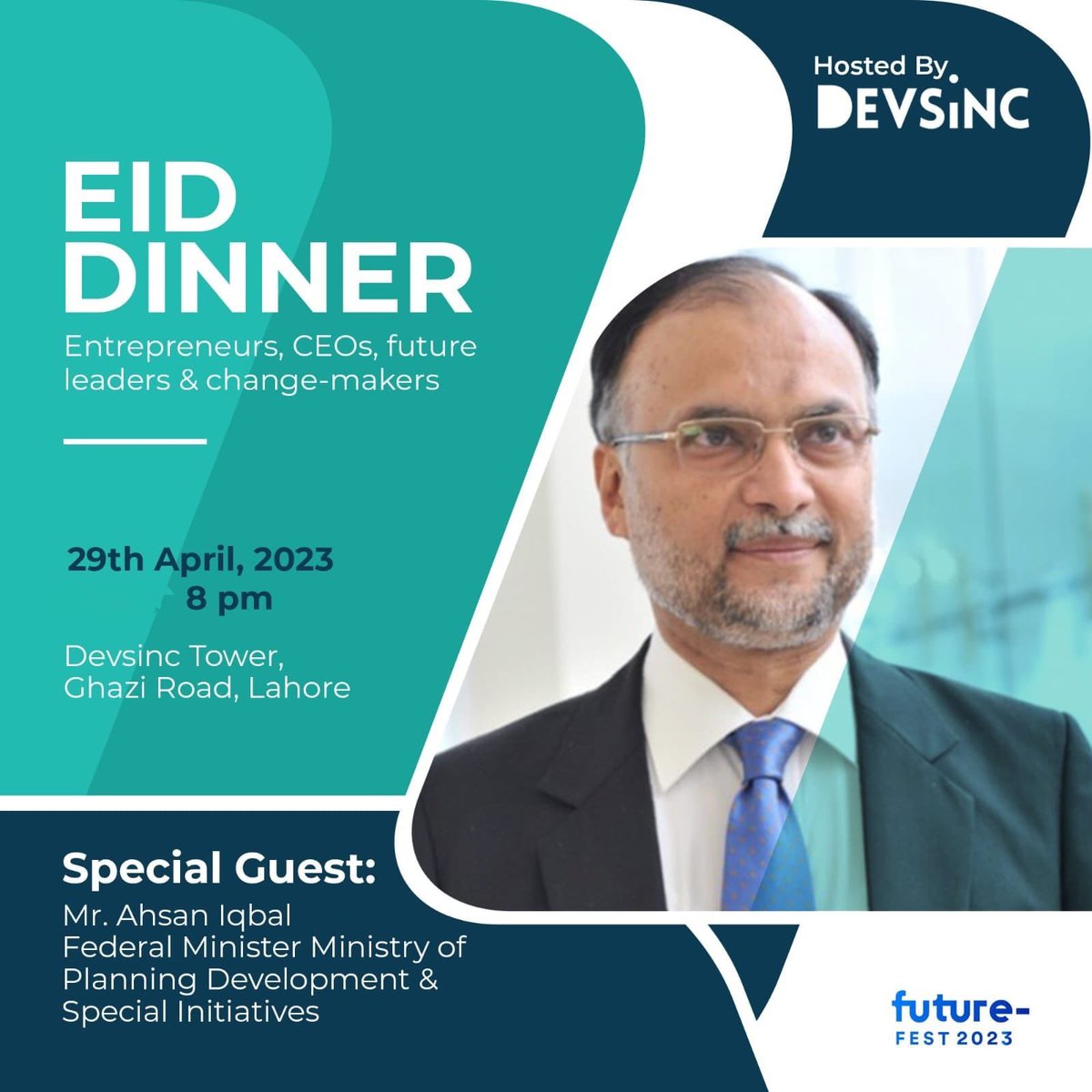 asimnyazee's tweet photo. An exciting evening with Federal Minister for Planning Development &amp; Special Initiatives @betterpakistan as the chief guest at the EID Dinner with Entrepreneurs, CEOs, future leaders, and change-makers today #EIDDinner #Entrepreneurship #Leadership #Pakistan https://t.co/4TT6IzLU8A