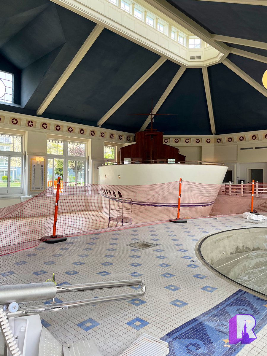 DLPReport's tweet photo. 🔧 At Disney Newport Bay Club, the Nantucket Pool is closed until June 7 included. The works include waterproofing and re-tiling of the pools: https://t.co/OYEfS6pEJb