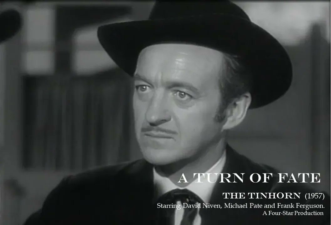 TalkingPicsTV's tweet photo. #DavidNiven is given a chance to redeem himself as a gambler at 4:10pm in A TURN OF FATE: THE TINHORN (1957) with #MichaelPate #FrankFerguson https://t.co/YcuLEeQ4P9