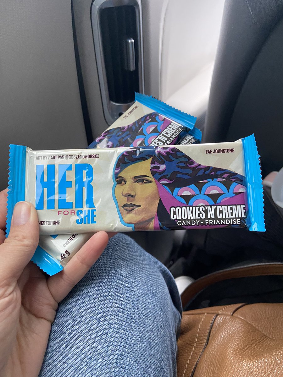 DaniRathwell's tweet photo. Finally got my hands on @FaeJohnstone’s HerforShe bars. Stand proud Fae, you are a change maker! https://t.co/wzP6L5pZpj