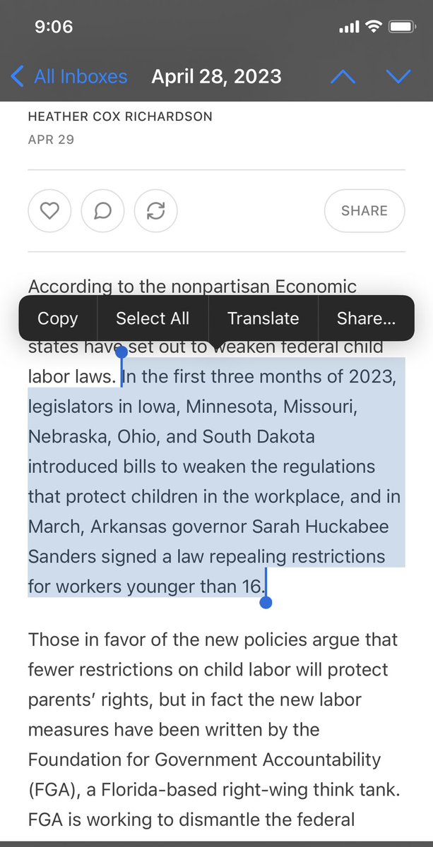 So the modern Republican Party’s policy on children is: 

Work more, read less